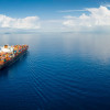 Havet med containerskib