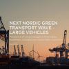 Publication frontpage featuring the title over a photo of a port with cranes and windmills in the sunset.