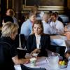 Three people sitting at a roundtable at Nordic Impact Business Summit 2019.