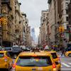 Yellow cabs in New York.
